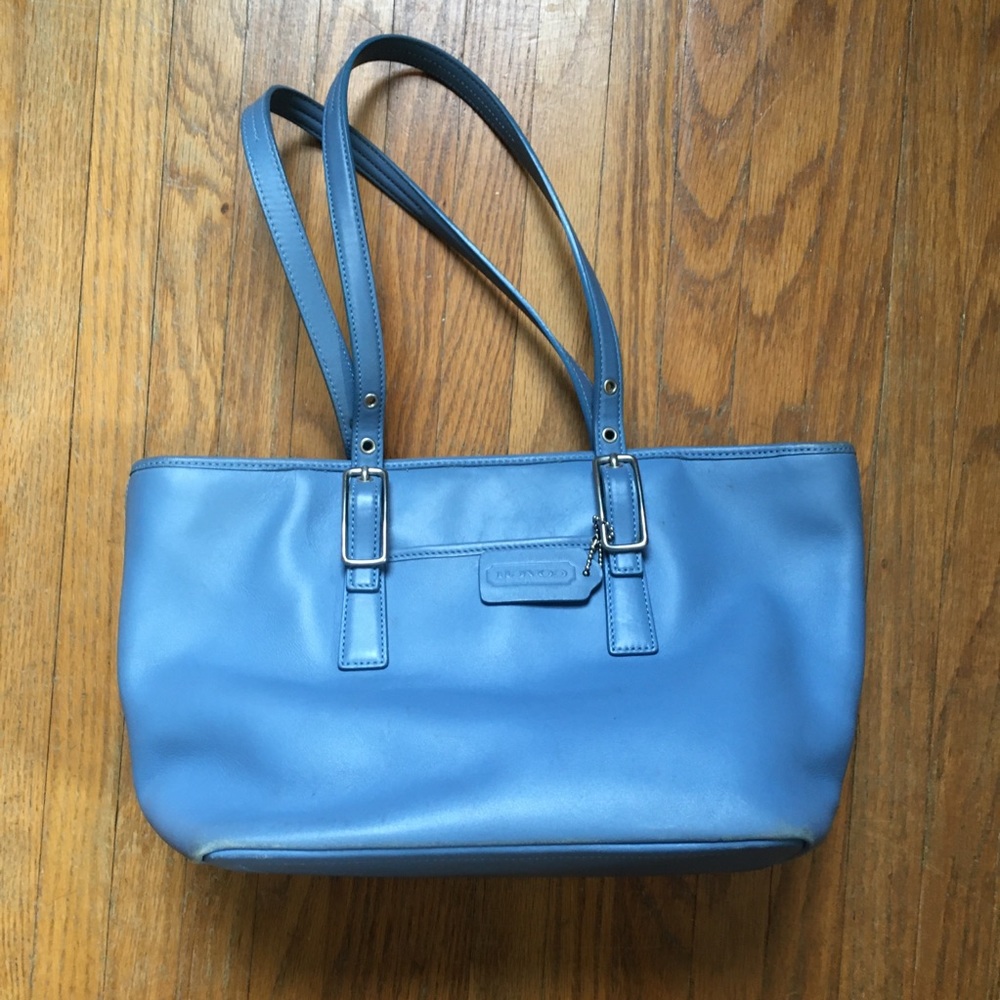 Vintage Coach Leather Purse Blue